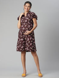 Maternity Button-Front Dress