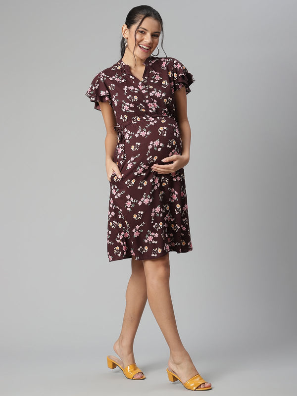 Maternity Button-Front Dress