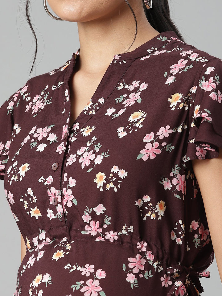 Maternity Button-Front Dress