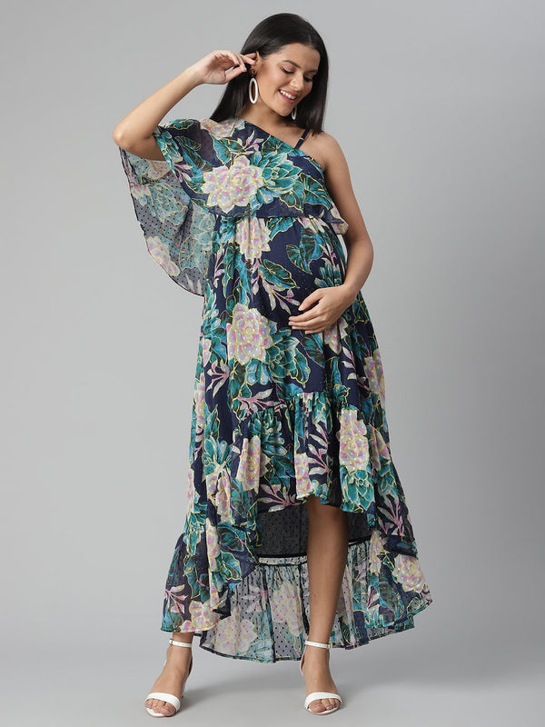 Floral Maternity Maxi Dress