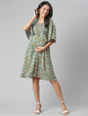 Floral Maternity Midi Dress