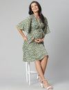 Floral Maternity Midi Dress