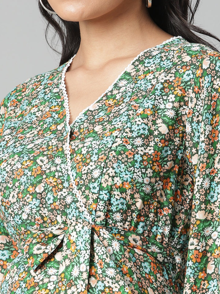 Floral Maternity Midi Dress