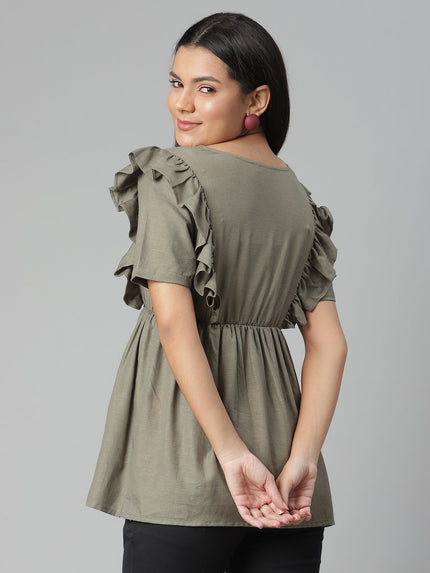 Linen Cotton Maternity Top