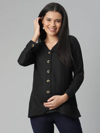 Linen Cotton Maternity Shirt