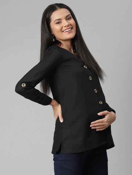 Linen Cotton Maternity Shirt