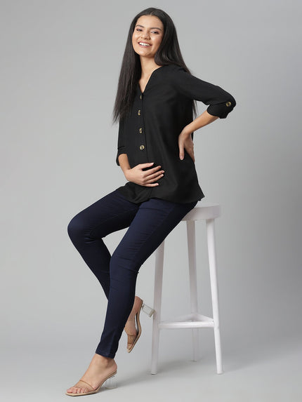 Linen Cotton Maternity Shirt