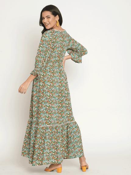 Floral Maternity Maxi Dress
