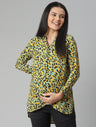 Leopard-Print Maternity Shirt