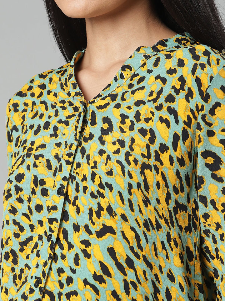 Leopard-Print Maternity Shirt