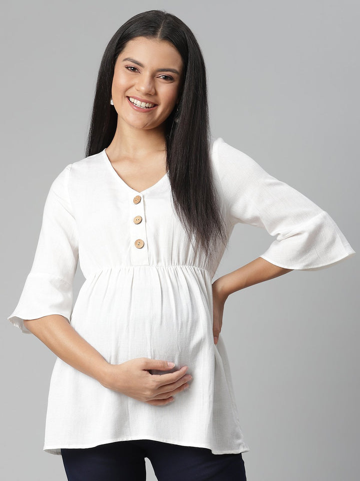 Linen Cotton Maternity Top
