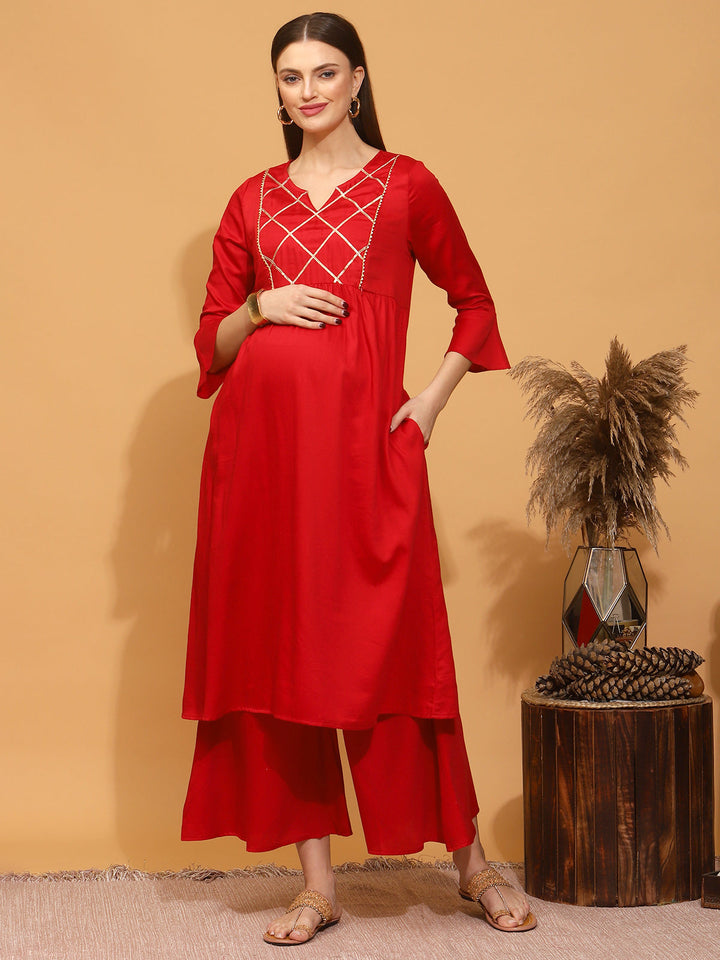 Maternity Gotta Neck Kurta
