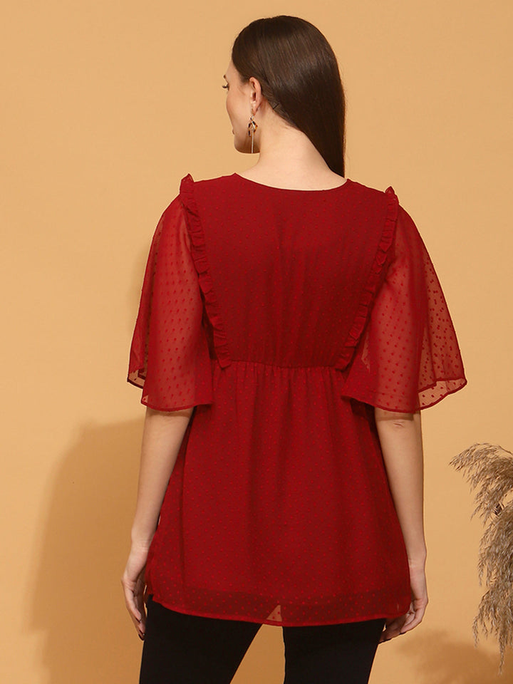Maternity Ruffle Top