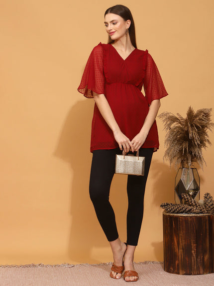 Maternity Ruffle Top
