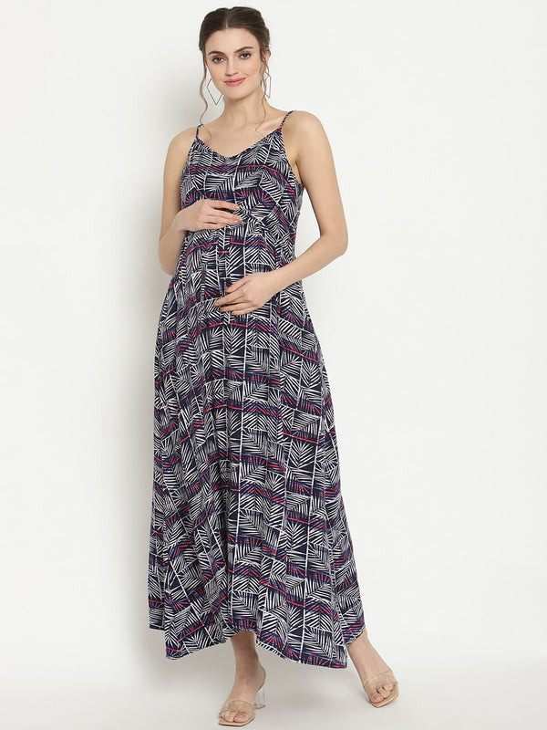 Knotted Maternity Maxi Dress