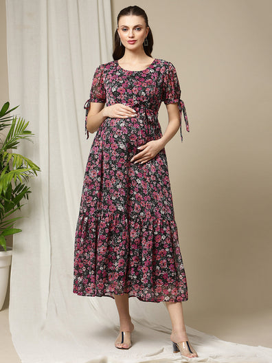 Cotton Maternity Dress Maxi Long Maternity Gown Dresses Cloth For Preg –  DSProm