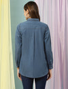 Maternity Jeans Shirt- Steel Blue