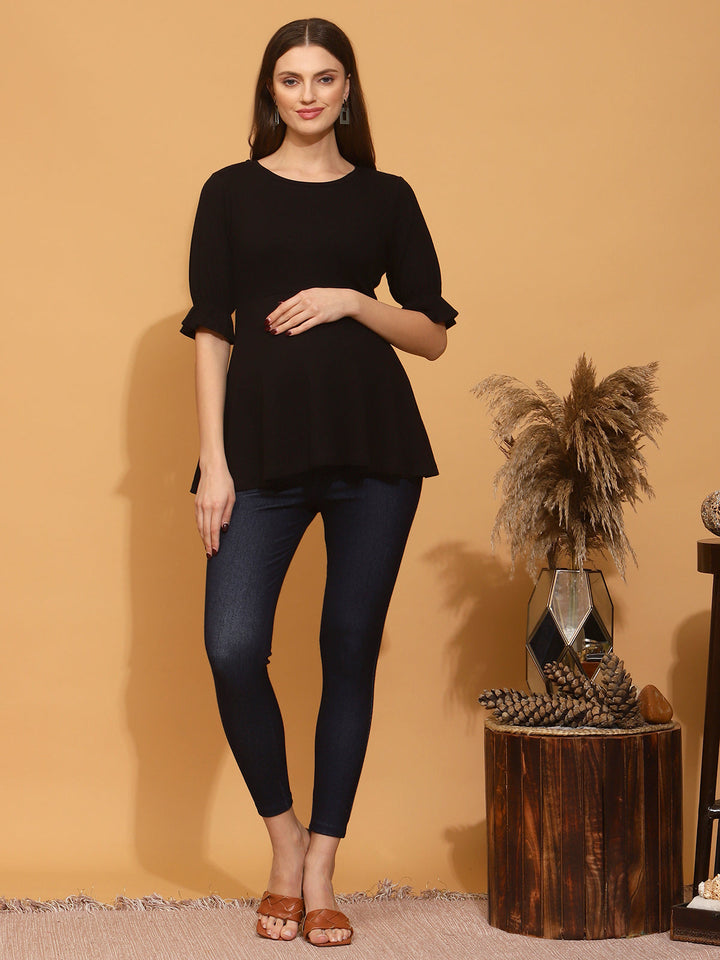 Blue Maternity Jeggings