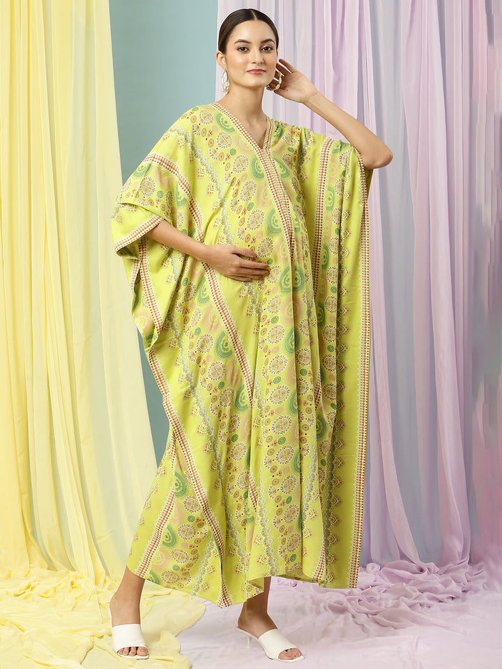 Boho Maternity Kaftan Maxi