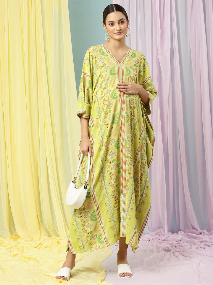 Boho Maternity Kaftan Maxi