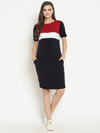 Maternity Stretchy T-shirt Dress- Navy Blue