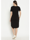 Maternity Stretchy T-shirt Dress- Black