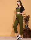 Maternity Dungarees- Forest Green