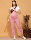 Maternity Dungarees- Pink