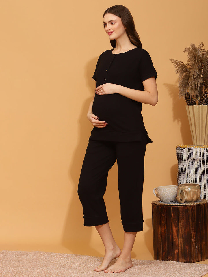 Maternity Rib-knit Lounge Set