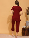 Maternity Lounge Sleep Set- Burgundy