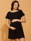 Maternity Casual T-shirt- Black