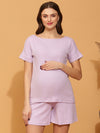 Maternity Casual T-shirt- Lilac
