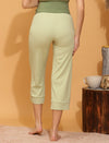 Pregnancy Lounge Capri Pants- Green