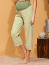 Pregnancy Lounge Capri Pants- Green