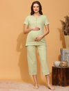 Pregnancy Lounge Capri Pants- Green