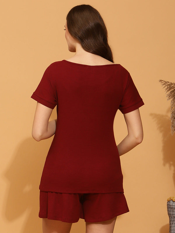 Maternity Rib-knit Tee Top