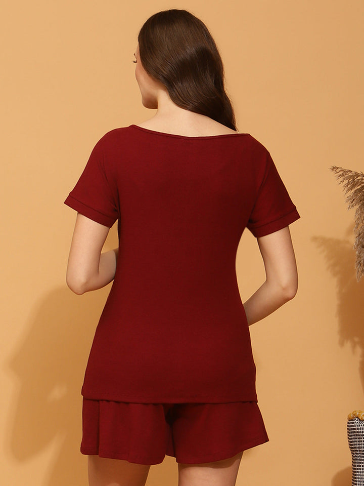 Maternity Rib-knit Tee Top