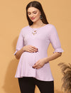 Pregnancy Tunic Top- Lilac
