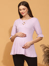 Pregnancy Tunic Top- Lilac
