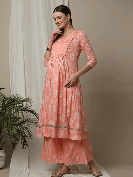 3pc. Maternity Kurta + Palazzo Set
