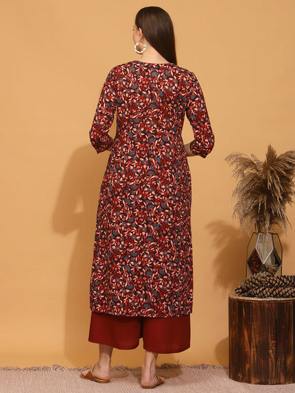 Maternity Floral Printed Yoke Kurti