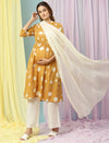 3pc. Maternity Polka Kurti + Plazo + Dupatta Set