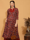 Maternity Floral Printed Yoke Kurti