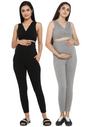 Grey & Black Maternity Leggings