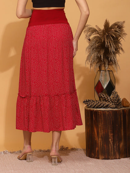 Maternity Tiered Maxi Skirt