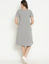 Maternity Lounge T-shirt Dress- Gray