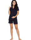Maternity Night Suit Shorts Set- Navy Blue