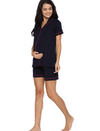 Maternity Night Suit Shorts Set- Navy Blue