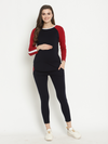 2pc. Maternity Activewear T-Shirt & Leggings Set- Navy Blue