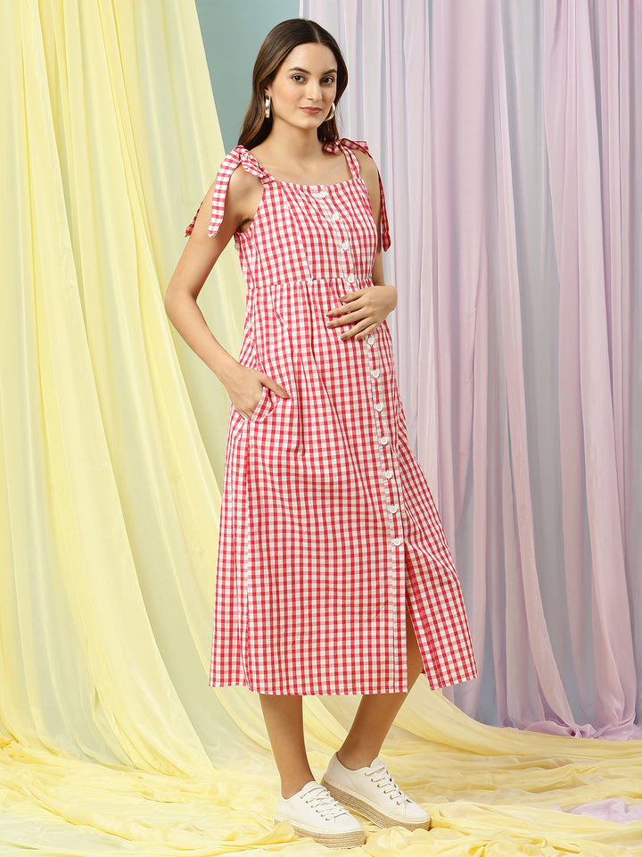 Feeding Midi Dress Gingham